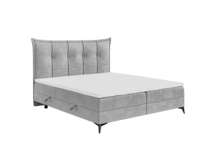 Design double bed bedroom textile furniture modern luxury bed box spring bed